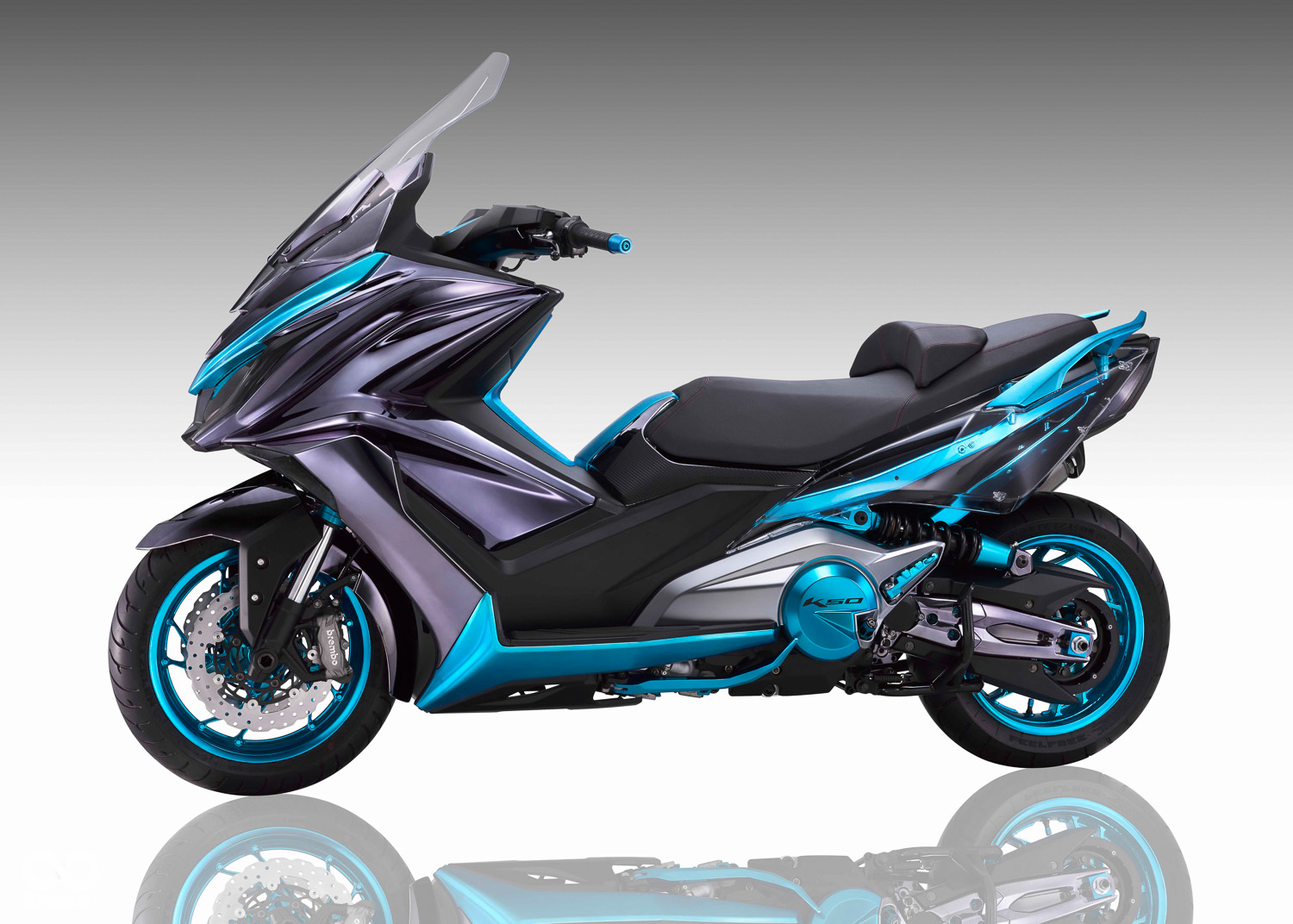 於東京車展上展出的KYMCO  K50 CONCEPT 概念版